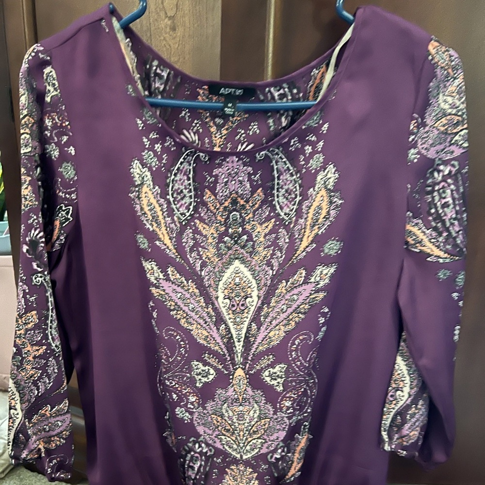 Apt 9 Women's Printed 3/4 Sleeve Blouse